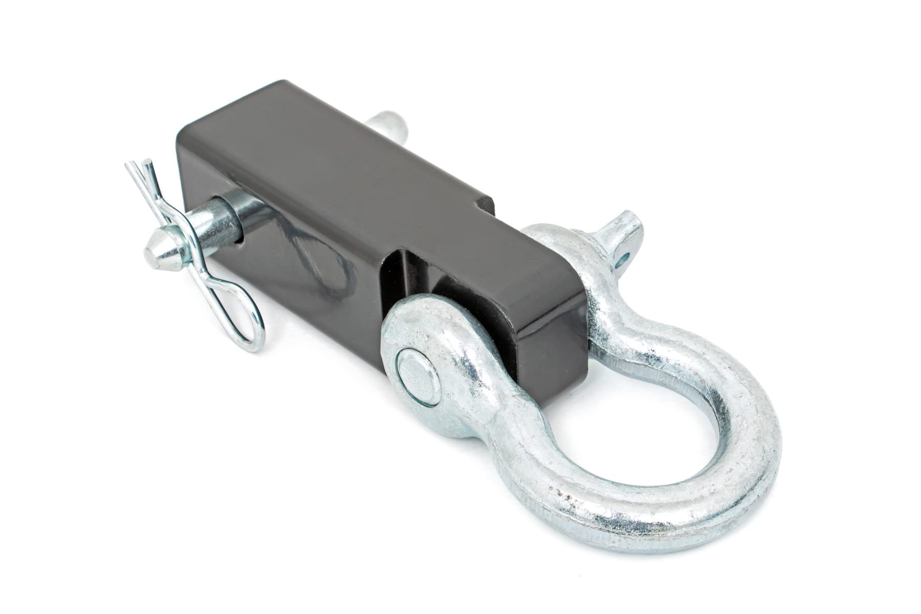 2" Receiver D-Ring Shackle Kit Rough Country | Hitch Pin Included - RS157A,Black
