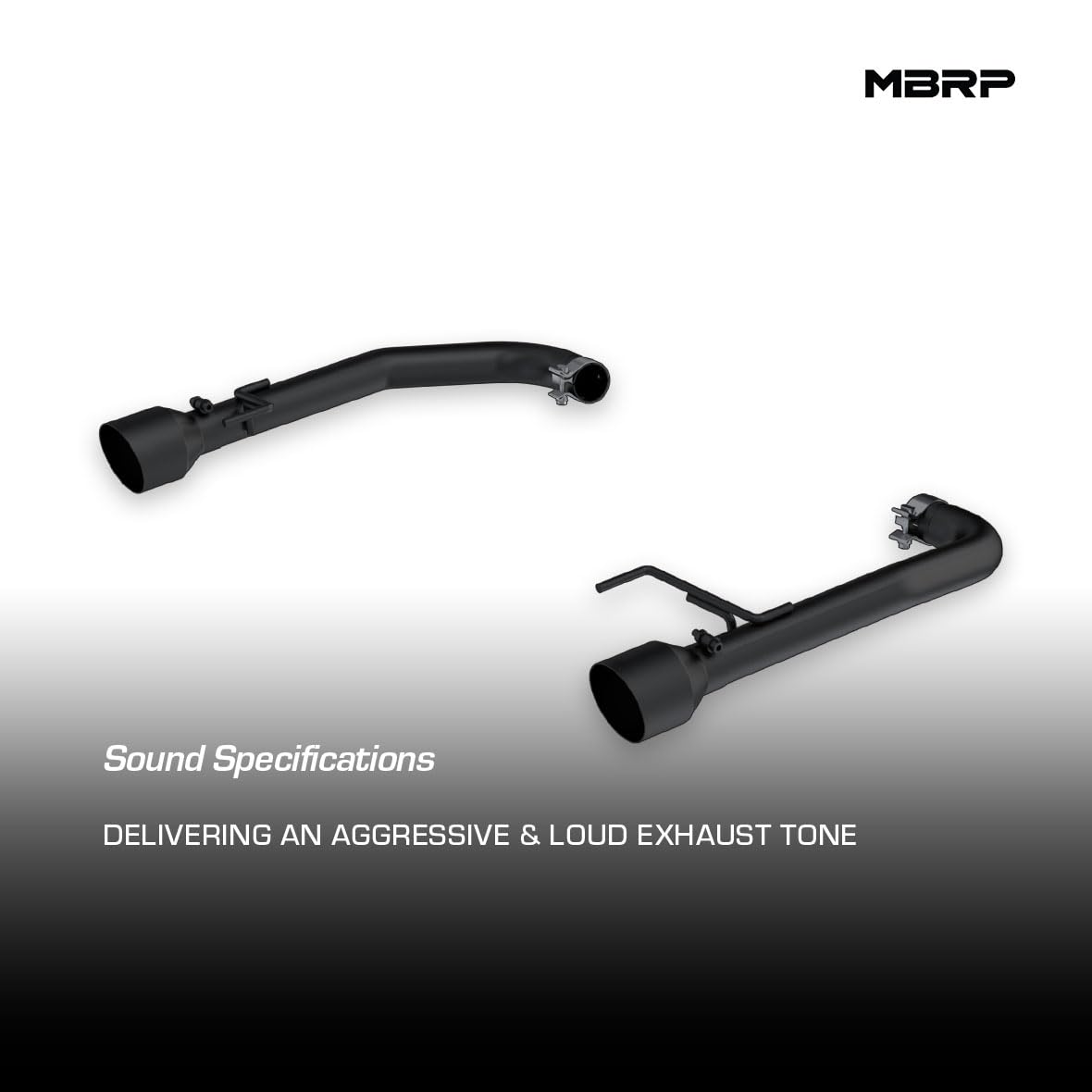 15-23 Ford Mustang MBRP 2.3L EcoBoost Black 2.5in Axle Back Dual Split Rear Exit (Race Version)