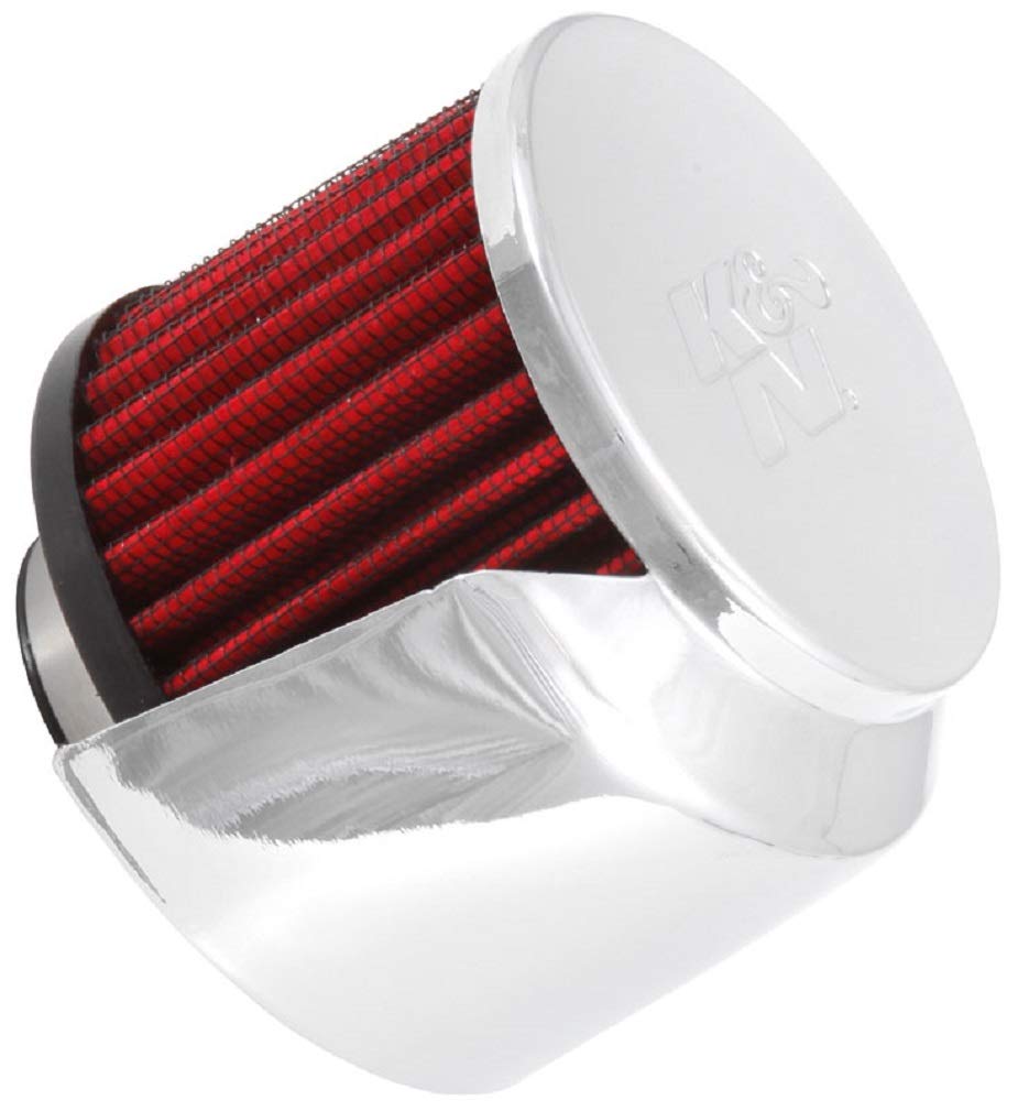 K&N Air Filter/Breather Vent: High Performance, Premium, Washable, Replacement Engine Filter: Flange Diameter: 1.375 in, Filter Height: 2.5 in, Flange Length: 0.625 in, Shape: Breather, 62-1513