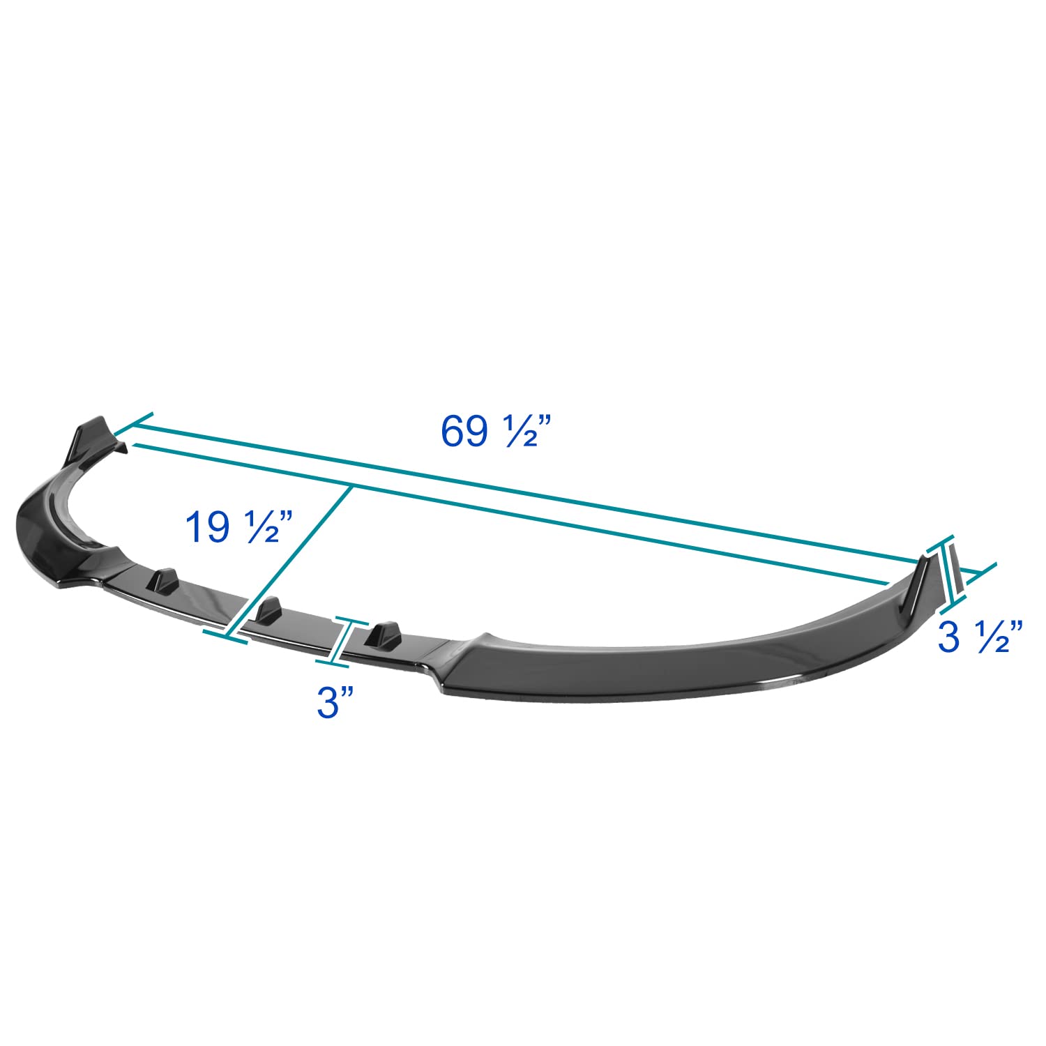 Glossy Black Spec-D Tuning Front Bumper Lip Compatible with BMW G20 2019