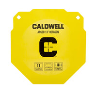 Caldwell AR500 High Caliber Steel Target 13" Octagon, 3/8" Thickness, Rifle Rated for Precision Shooting and Target Practice, Yellow