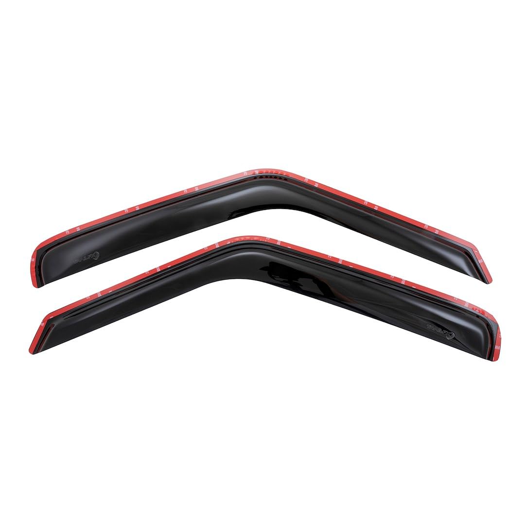 TrailFX Rainguards Window Vents Fits Ford E-150 2007-2014 Low Profile Acrylic Snap-in Installation 2-Piece Smoke in-Channel TrailFX 2141IC