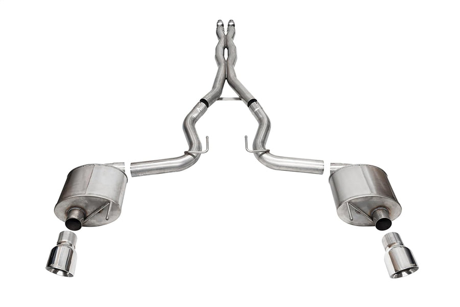 3.0 in Extreme, Sporty Cat-Back 4.5 in Slash Tips for 2024 Mustang GT Coupe by CORSA PERFORMANCE