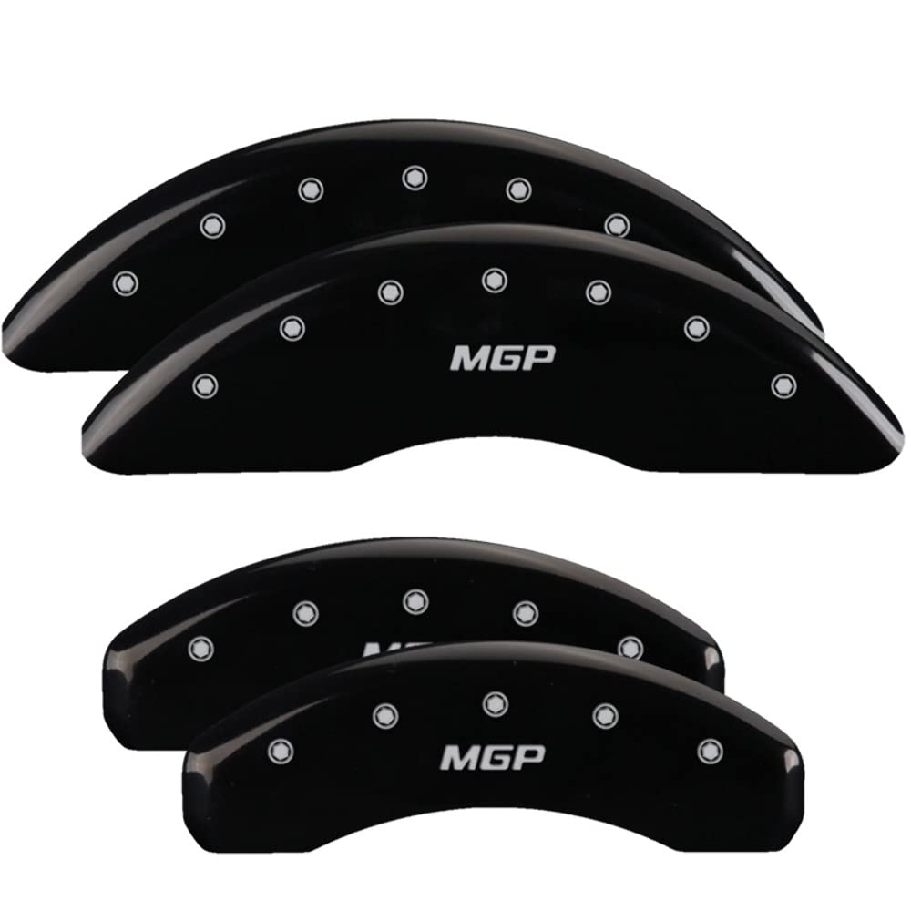 Brake Caliper Covers MGP for 2019-2025 RAM 1500 (Requires 18"+ Wheels or Larger) Engraved MGP Logo, Black Powder-Coated Finish, Aluminum Front and Rear Caliper Covers (Set of 4)