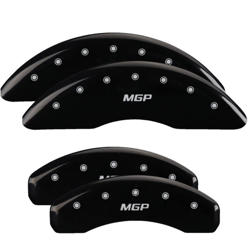 Brake Caliper Covers MGP for 2019-2025 RAM 1500 (Requires 18"+ Wheels or Larger) Engraved MGP Logo, Black Powder-Coated Finish, Aluminum Front and Rear Caliper Covers (Set of 4)