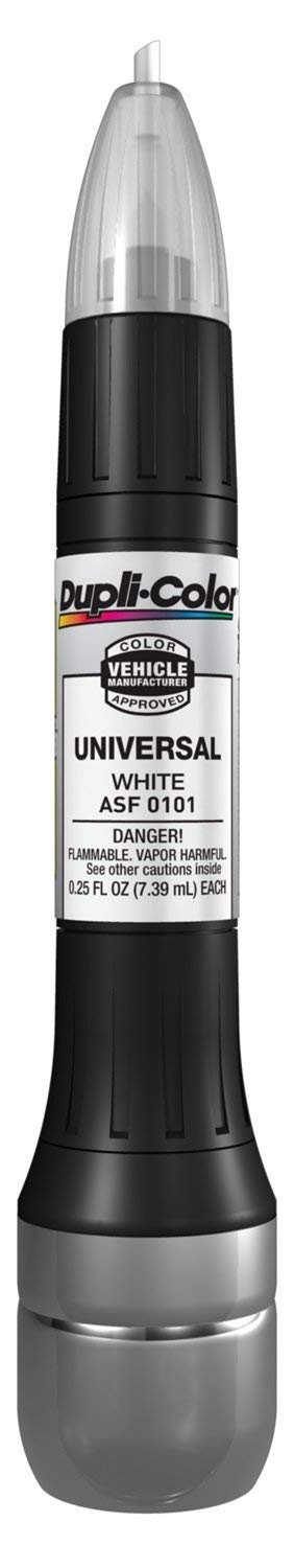 Universal White Dupli-Color ASF0101 Scratch Fix All-in-1 Touch-Up Paint - 0.5 oz. (ASF0101)