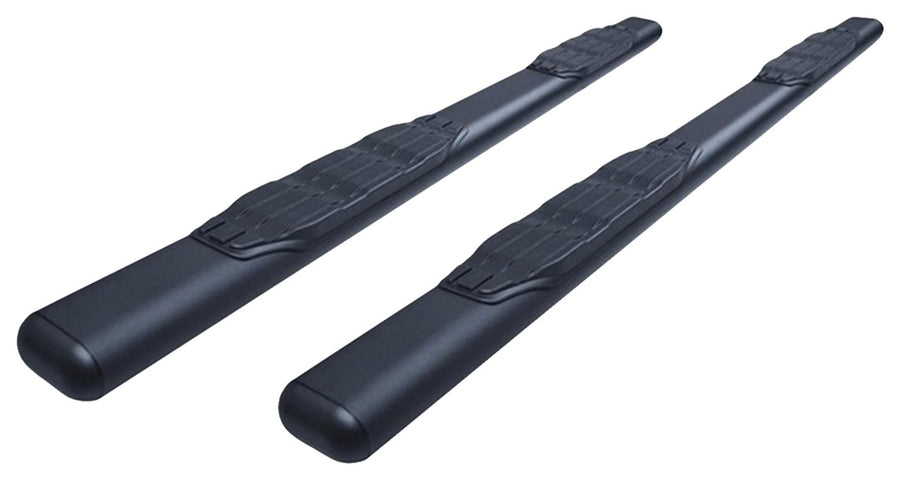 5" Oval Go Rhino 1000 Series Sidesteps & Brackets | Galvanized Steel, Textured Black | 105404680T | Fits Various 2007-2019 Chevrolet Silverado & GMC Sierra (See Description)
