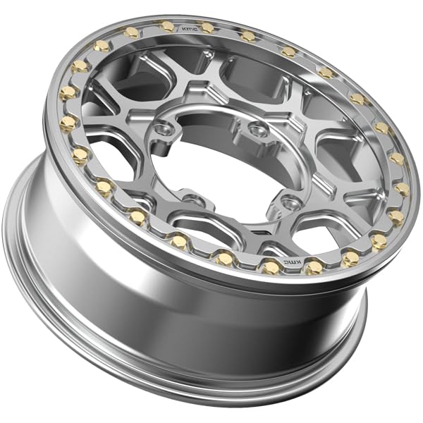 KMC Wheels KS433 Powersports 15X6 4X137 RAW-MACH-FRG 38MM - KS43356048538A