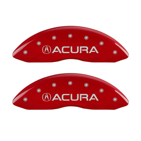 MGP Caliper Covers Red Powder Coat Finish 39013SMDXRD Engraved Caliper Cover with Silver Characters, Set of 4 "Acura/MDX"