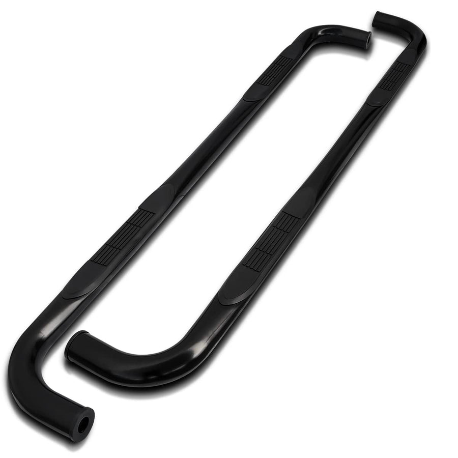 3" Round Side Step Nerf Bar Black Spec-D Tuning Compatible with 2019-2021 Chevy Silverado 1500 Double Cab, 2020-2021 Silverado 2500 3500, L+R Pair