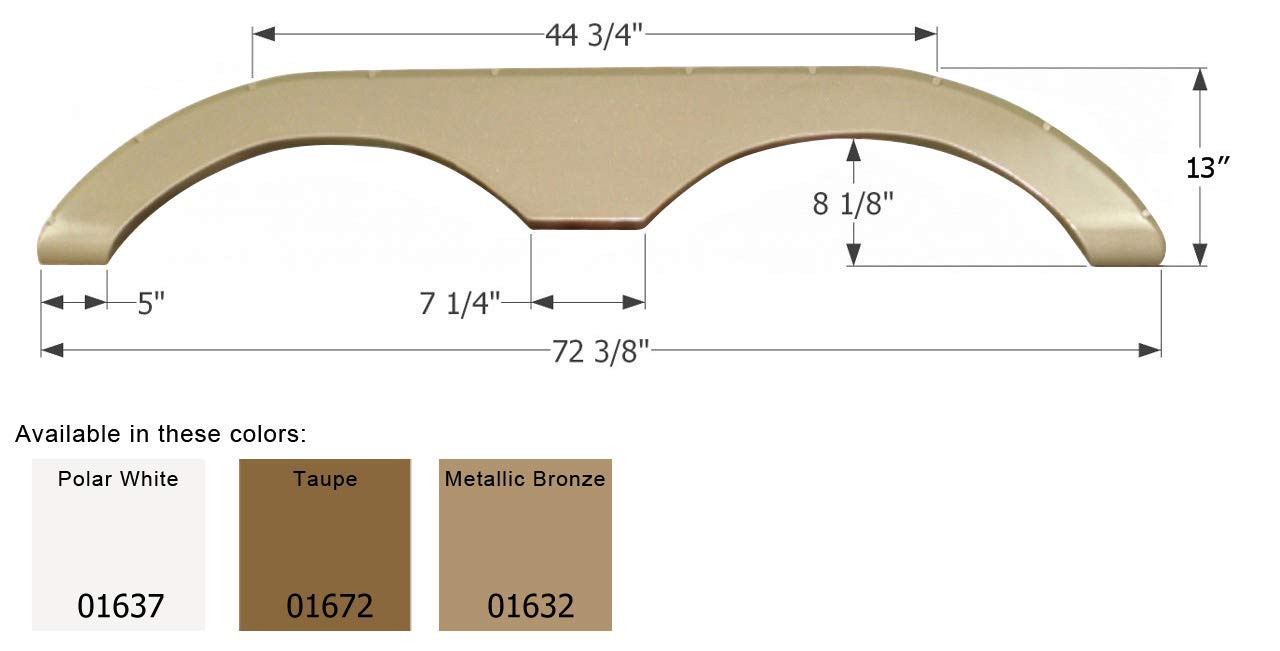 Fender Skirt ICON, Tandem, Keystone, FS774, Taupe