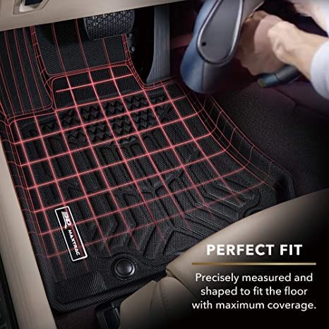 MAXpider 3D Custom Fit Maxtrac Floor Mat (Black) Compatible with Chevrolet Traverse 7-SEAT 2018-2023 - R1 R2 R3