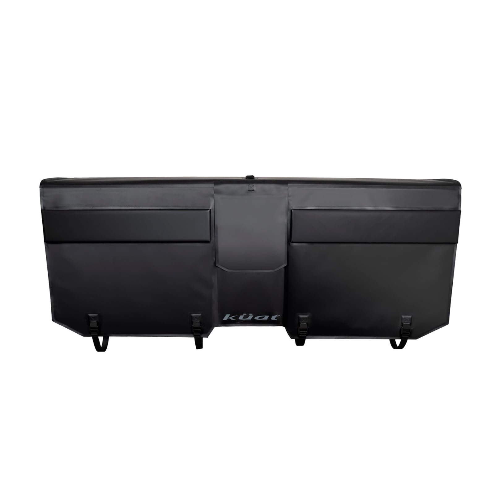 KUAT 61" HUK Straight Durable Soft-Touch TPU Padded Pickup Truck Tailgate Bike Hauling Transportation Easy-Access Protective Pad w/Nylon Straps, Metal G-Hook Buckles & Roll-Up Window, Black