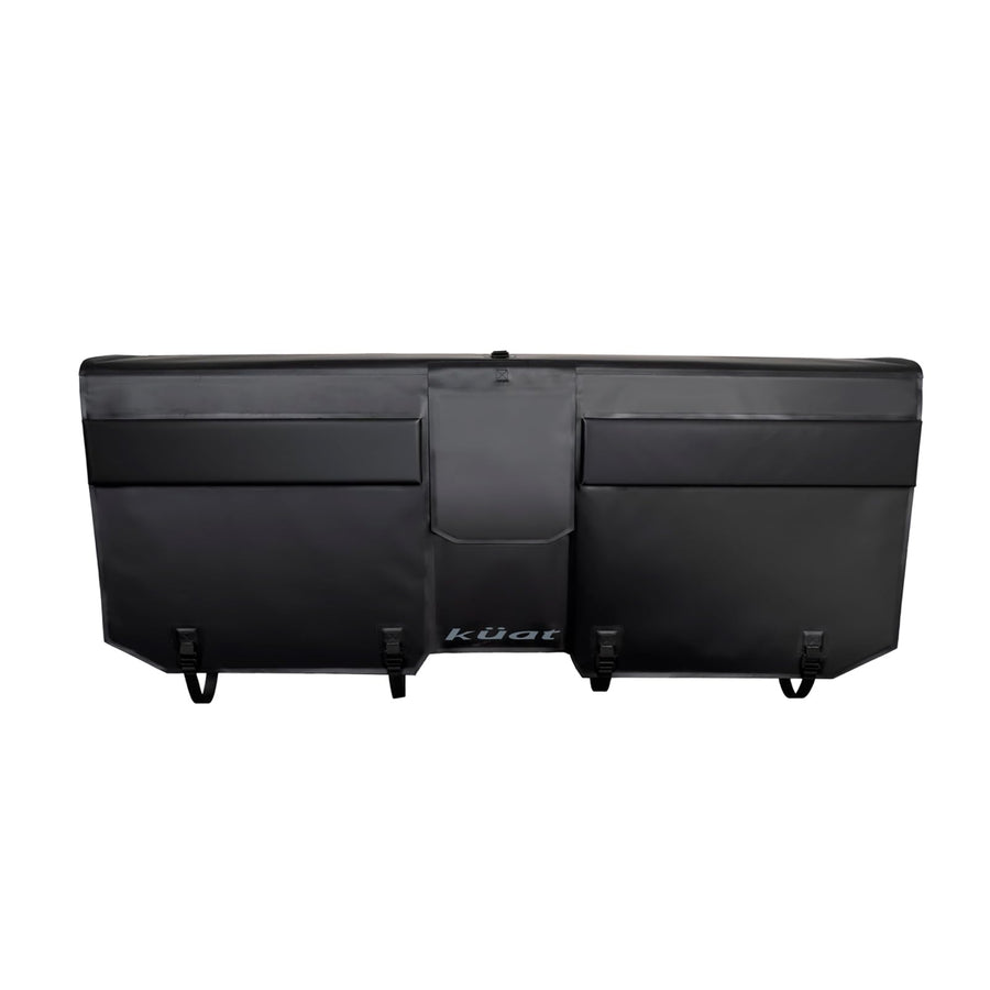 KUAT 61" HUK Straight Durable Soft-Touch TPU Padded Pickup Truck Tailgate Bike Hauling Transportation Easy-Access Protective Pad w/Nylon Straps, Metal G-Hook Buckles & Roll-Up Window, Black