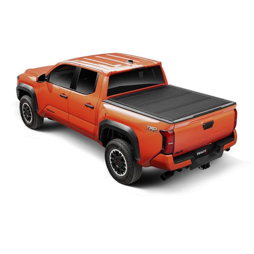 Toyota Tacoma Hard Tri-Fold Tonneau Cover Fits 5 Foot Bed 2024-2025 Lockable with OEM Tailgate Lock 3 Panel Folding Design Gloss Black Powder Coated Aircraft-Grade Aluminum TrailFX TFX8013