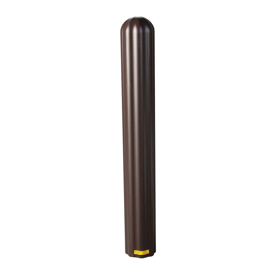 Bollard Covers Eagle for 6 Inch Poles - 56" Tall, Durable Fluted HDPE Plastic - Trimmable Brown Bollard Post Sleeve for Parking Lots, Warehouses, and Loading Docks, 1730BR