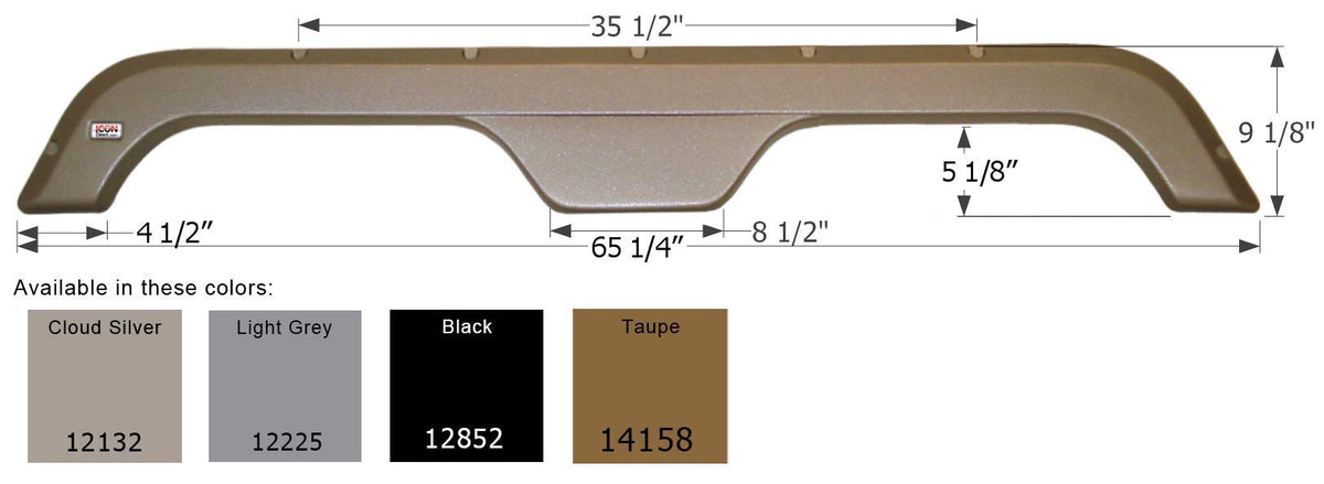 Fender Skirt ICON, Tandem, R-Vision, FS2132, Light Grey