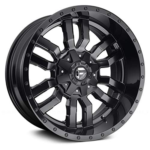 FUEL OFF-ROAD D596 20X12 SLEDGE, 6X135/5.5, 4.73, 45mm MATTE BLACK GLOSS BLACK LIP - D59620209846
