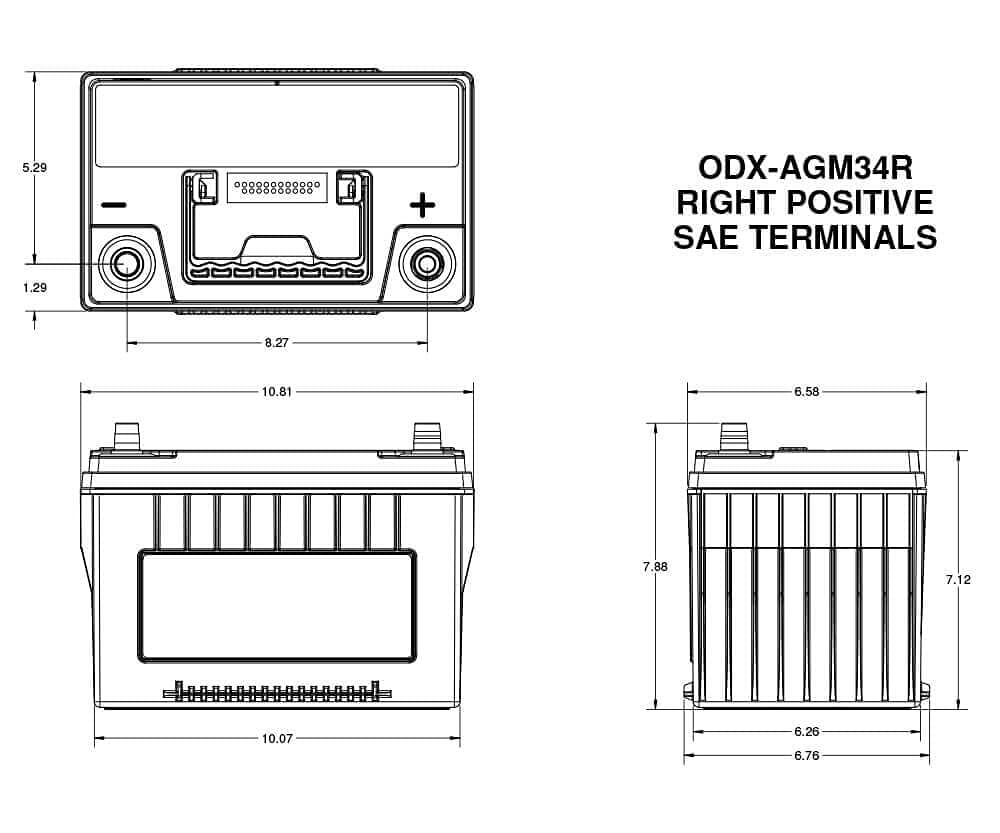 Extreme Series AGM Battery Odyssey Battery ODX-AGM34R