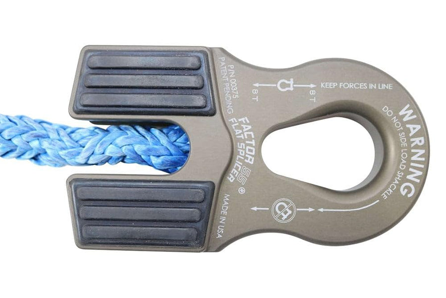 Flat Splicer Factor 55 Low-Profile Design for Synthetic Rope, Fits Synthetic Rope up to 1/2" - Gray