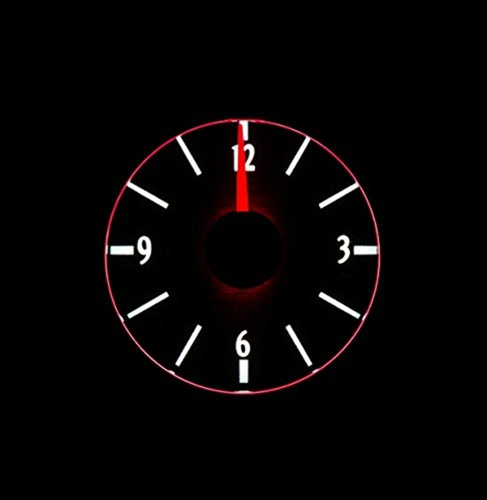 VLC-51F-K-W Dakota Digital Compatible with 1951 Ford Car Analog Clock Gauge for VHX gauges only Black Alloy White Backlighting