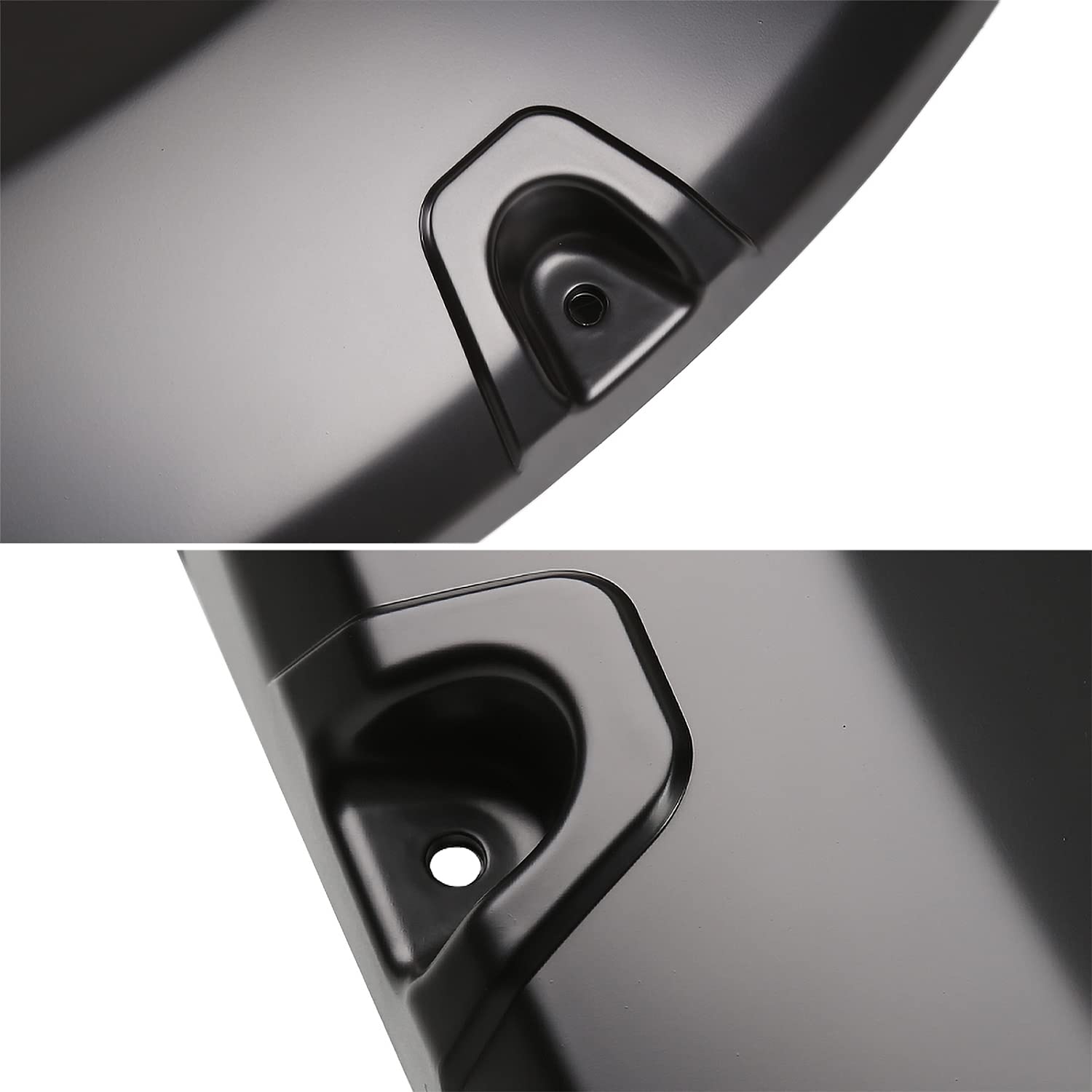 Spec-D Tuning Black Fender Flare Wheel Cover 4PC Front + Rear Compatible with 1999-2007 Ford F250 F350 F450 Super Duty