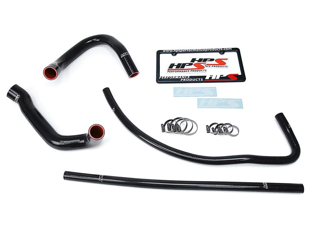Black HPS Silicone Radiator + Heater Hose Kit Coolant OEM Replacement 57-1690-BLK