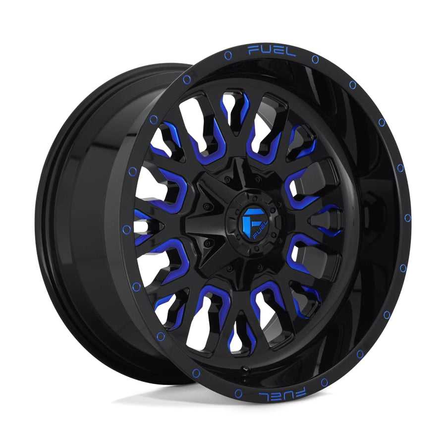 FUEL OFF-ROAD 18X9 STROKE 6X135/5.5 5.04 1mm GLOSS BLACK BLUE TINTED CLEAR - D64518909850