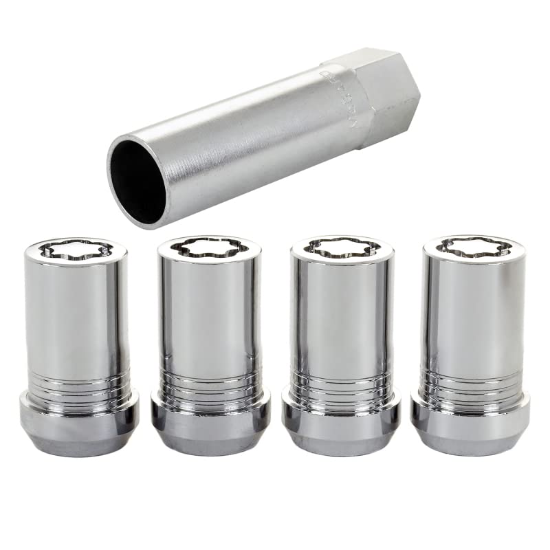 Tuner Style McGard 25115 Chrome (M14 x 1.5 Thread Size) Cone Seat Wheel Lock Set of 4