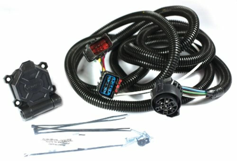 Husky 30345 Towing Endurance 7-Way Blade Trailer Wiring Connector Fits Dodge Ram 2500 and 3500 2000-2009 Plugs Into OEM Wiring System 90 Degree Angle Vehicle End