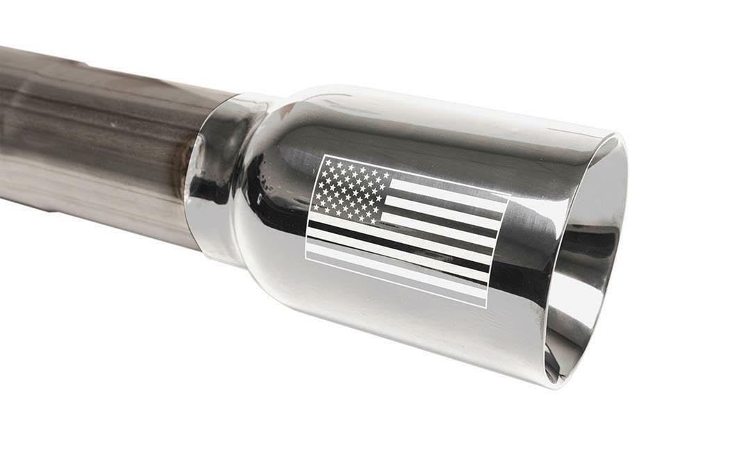 Corsa - 3.6L/3.8L 2.75in Sport Cat-Back Exhaust w/ 4in American Flag Tips 07-18 Jeep Wrangler JKU (21122USA)