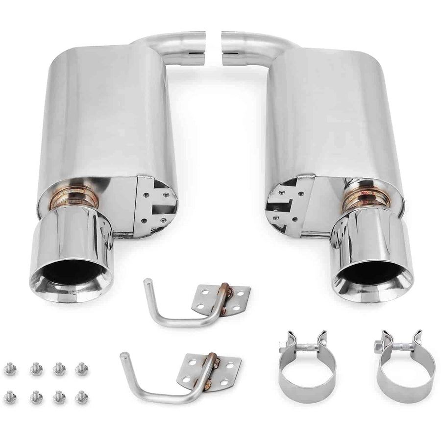 Mishimoto Street MMEXH-MUS8-15ASP Axleback Exhaust Fits Ford Mustang GT 2015+ Polished Tips
