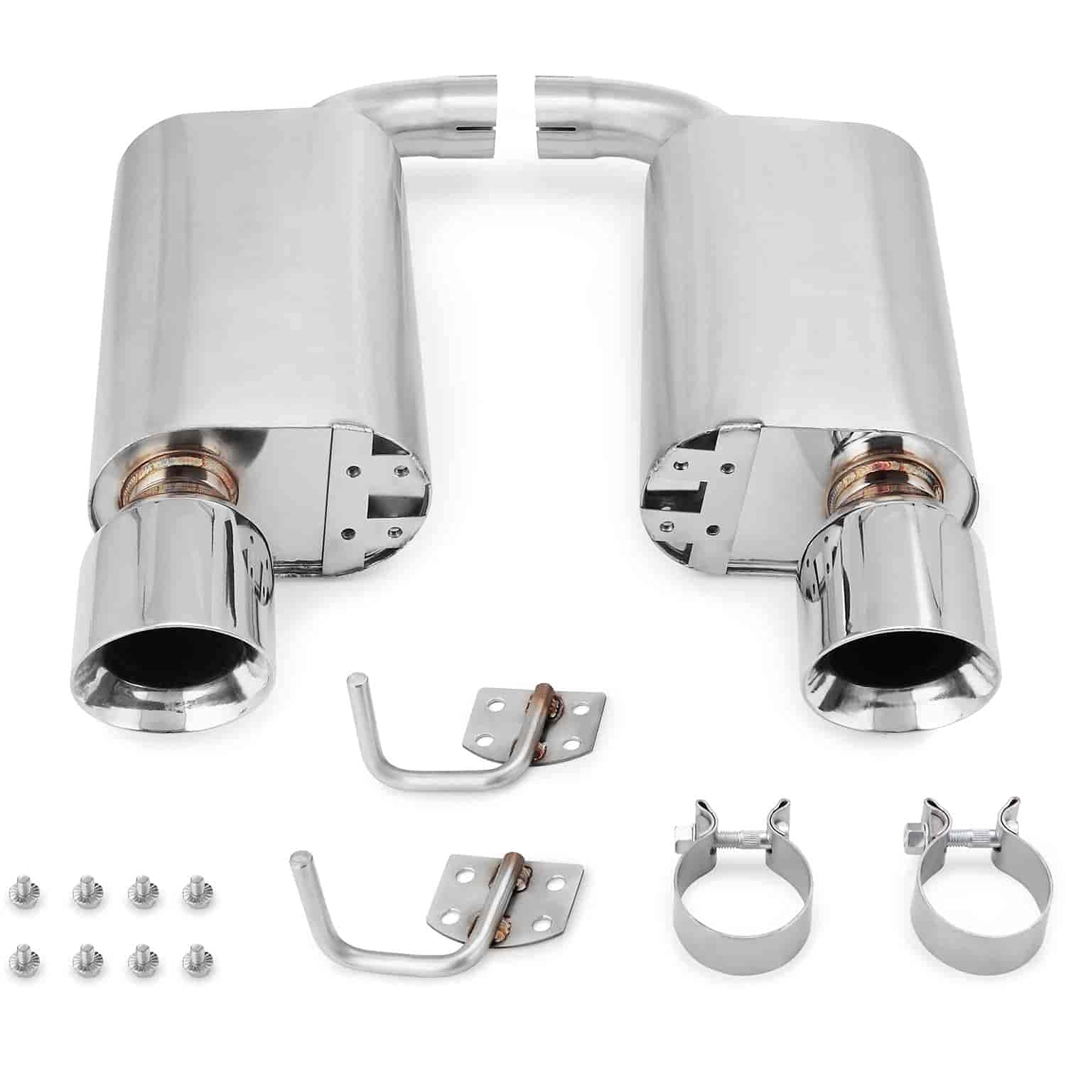 Mishimoto Street MMEXH-MUS8-15ASP Axleback Exhaust Fits Ford Mustang GT 2015+ Polished Tips