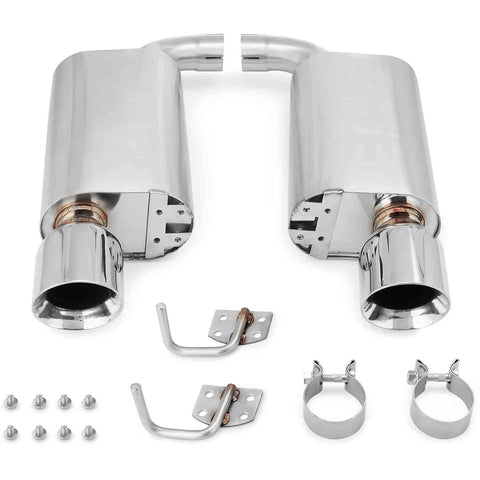Mishimoto Street MMEXH-MUS8-15ASP Axleback Exhaust Fits Ford Mustang GT 2015+ Polished Tips