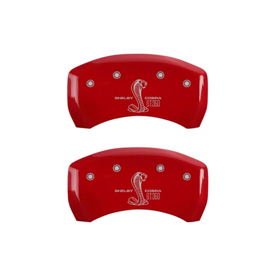 Red MGP Caliper Covers 10010RGT3RD Brake Covers Engraved with Silver GT350 Shelby (Set of 2)