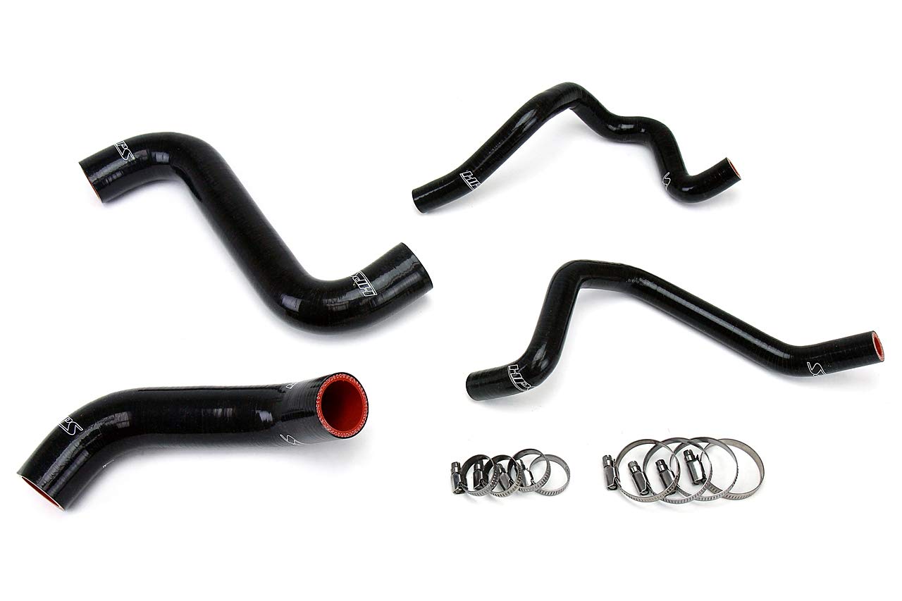3-ply HPS Black Reinforced Silicone Radiator + Heater Coolant Hose Kit 57-1811-BLK