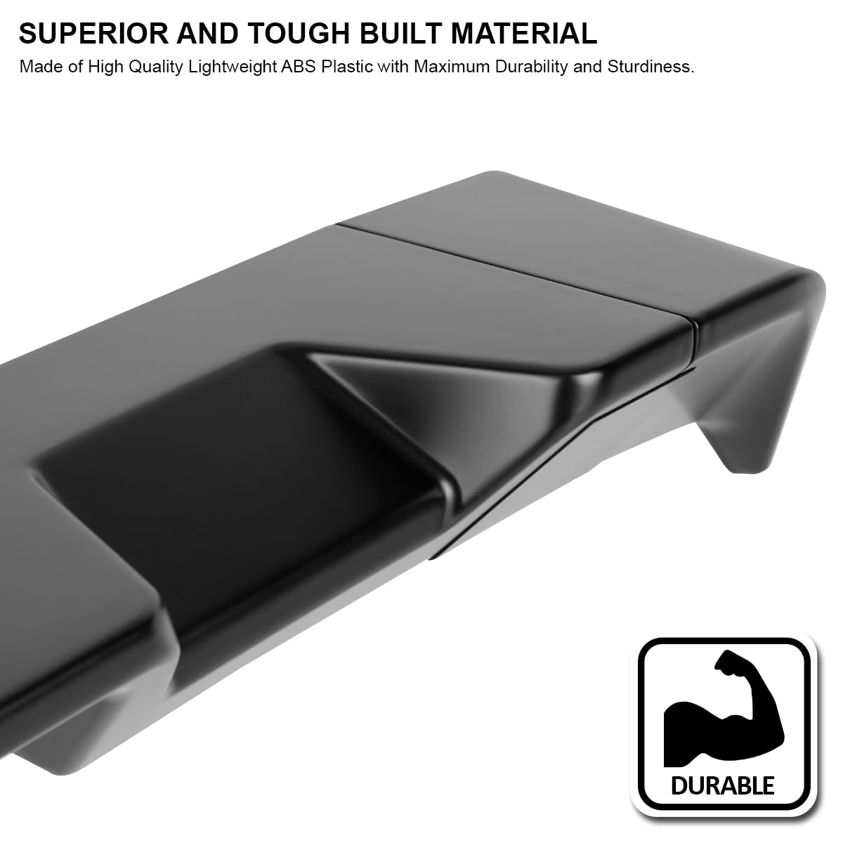 Matte Black ABS Cab Roof Spoiler Spec-D Tuning for 2008-2014 GMC Sierra 2500HD and 3500HD Models