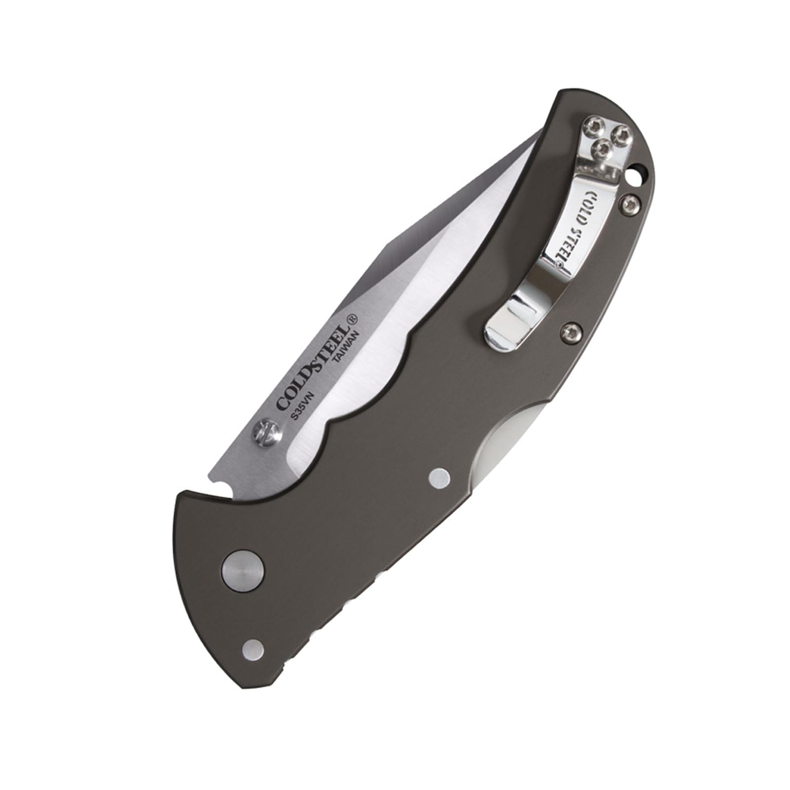 Cold Steel 3.5" Code 4 S35VN Razor-Sharp Clip Point Blade 5" 6061 Aluminum Handle Folding Knife w/Tri-Ad Lock, Boxed