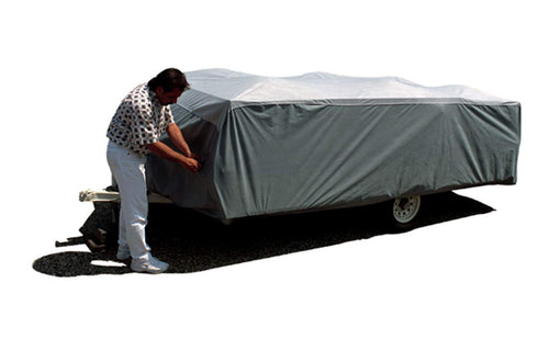 ADCO Pop Up Trailer SFS Aqua Shed Cover - 12'1" to 14', Gray 12293