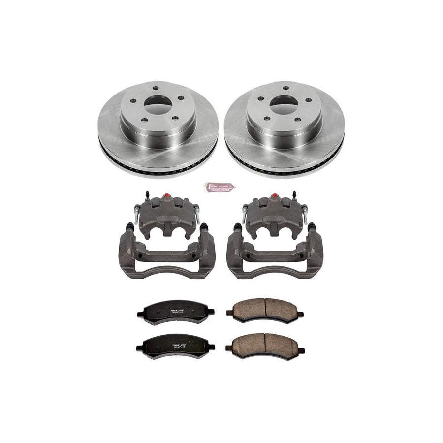 Power Stop KCOE2163 1-Click OE Replacement Brake Kit with Calipers Autospecialty For Dodge Ram 1500 2006-2008 [Model Specific]