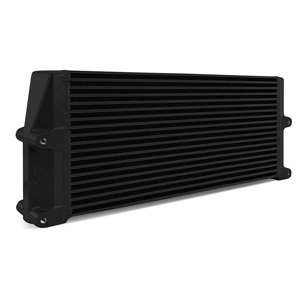 Mishimoto Universal Heavy-Duty Bar-and-Plate Oil Cooler MMOC-SSO-17BK, 17" Core, Same-Side Outlets, Black