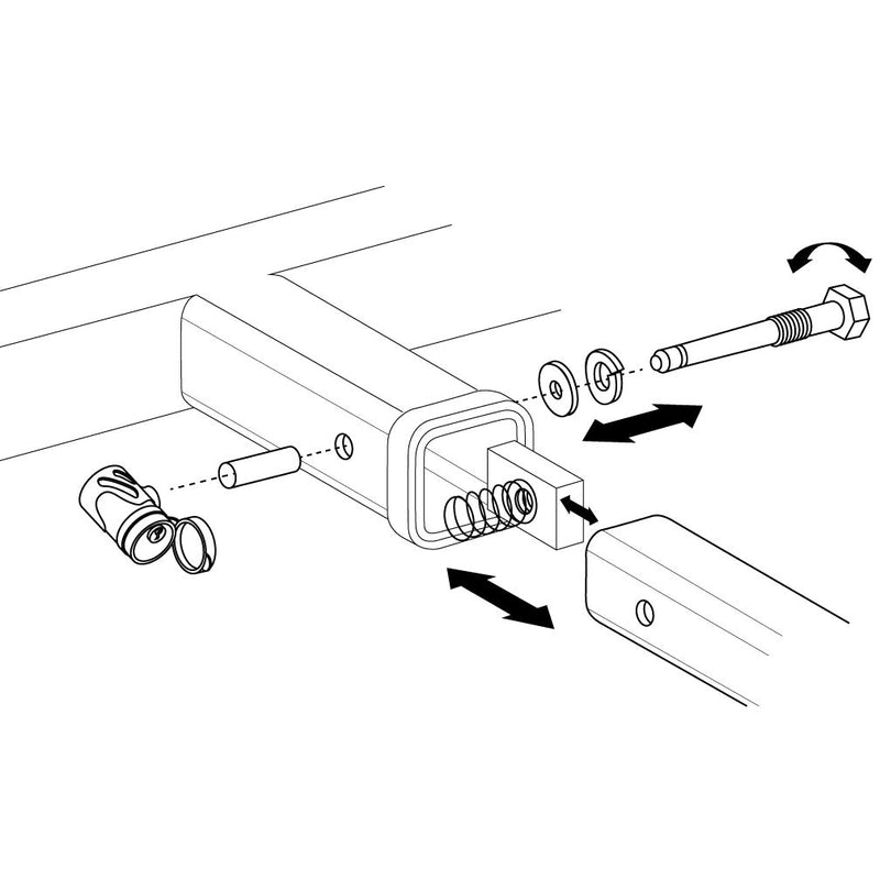 Keyless Let's Go Aero (SHP2040-XXL Press-on Locking Silent Hitch Pin for 3 inch Hitches