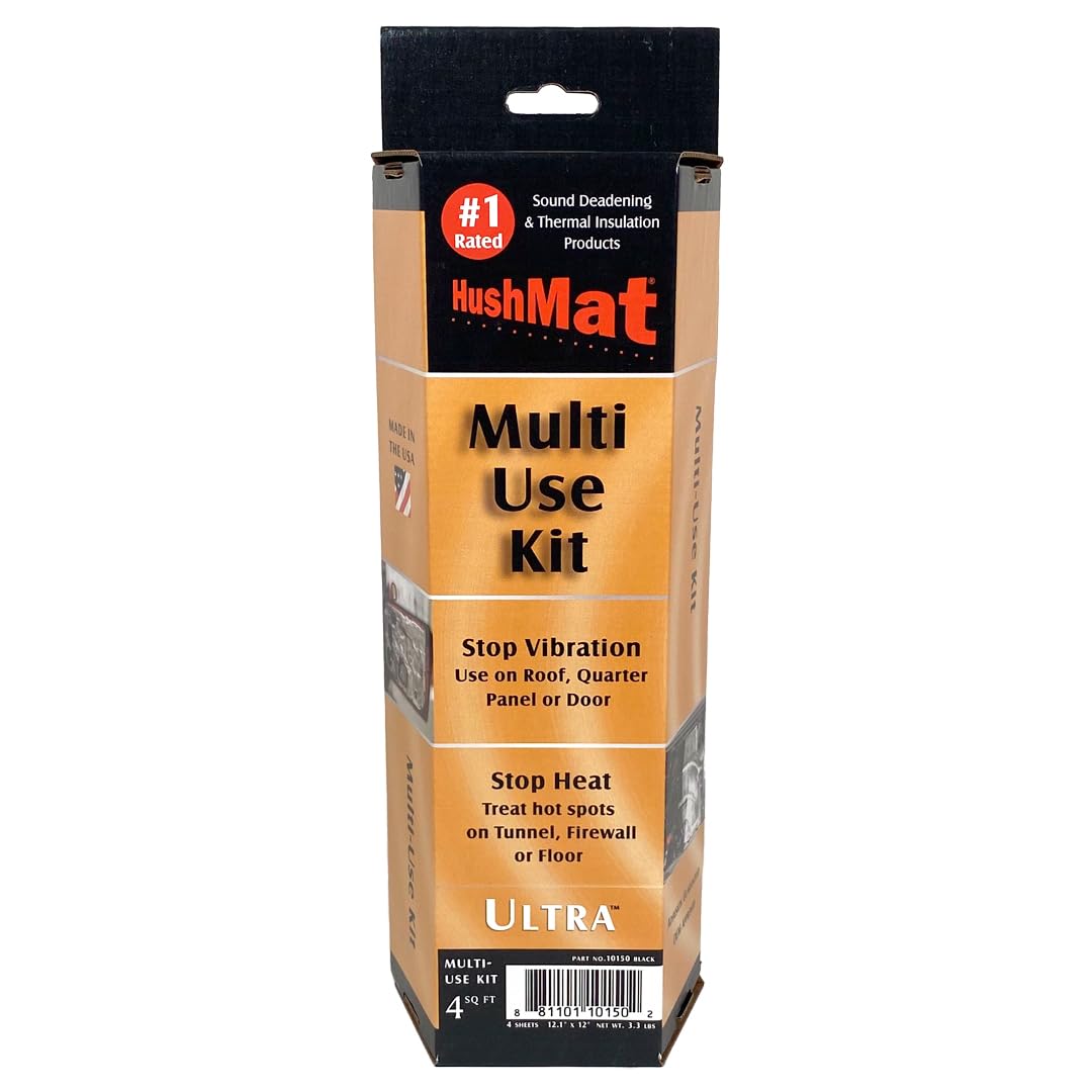 Multi Use Kit HushMat 10150 - (4) 12" x 11" Black Ultra Sheets - 3.7 Square Feet