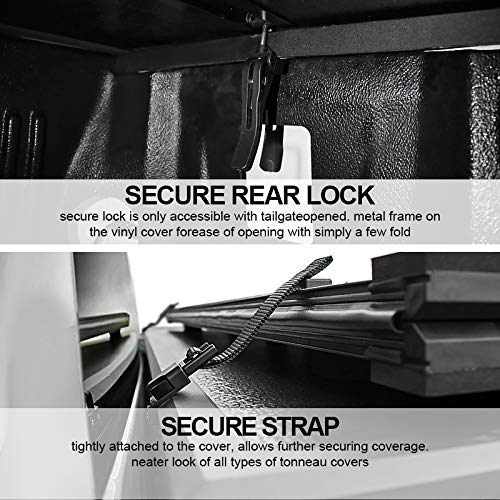 Ford F150 SPEC-D TUNING 5'7" Short Bed Secure Tri-Fold Hard Aluminum/Vinyl Tonneau Cover 1PC