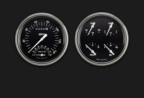 Hot Rod Classic Instruments HR62SLC Speedometer with Built in Tach & Quad Gauge - GM 4 5/8"