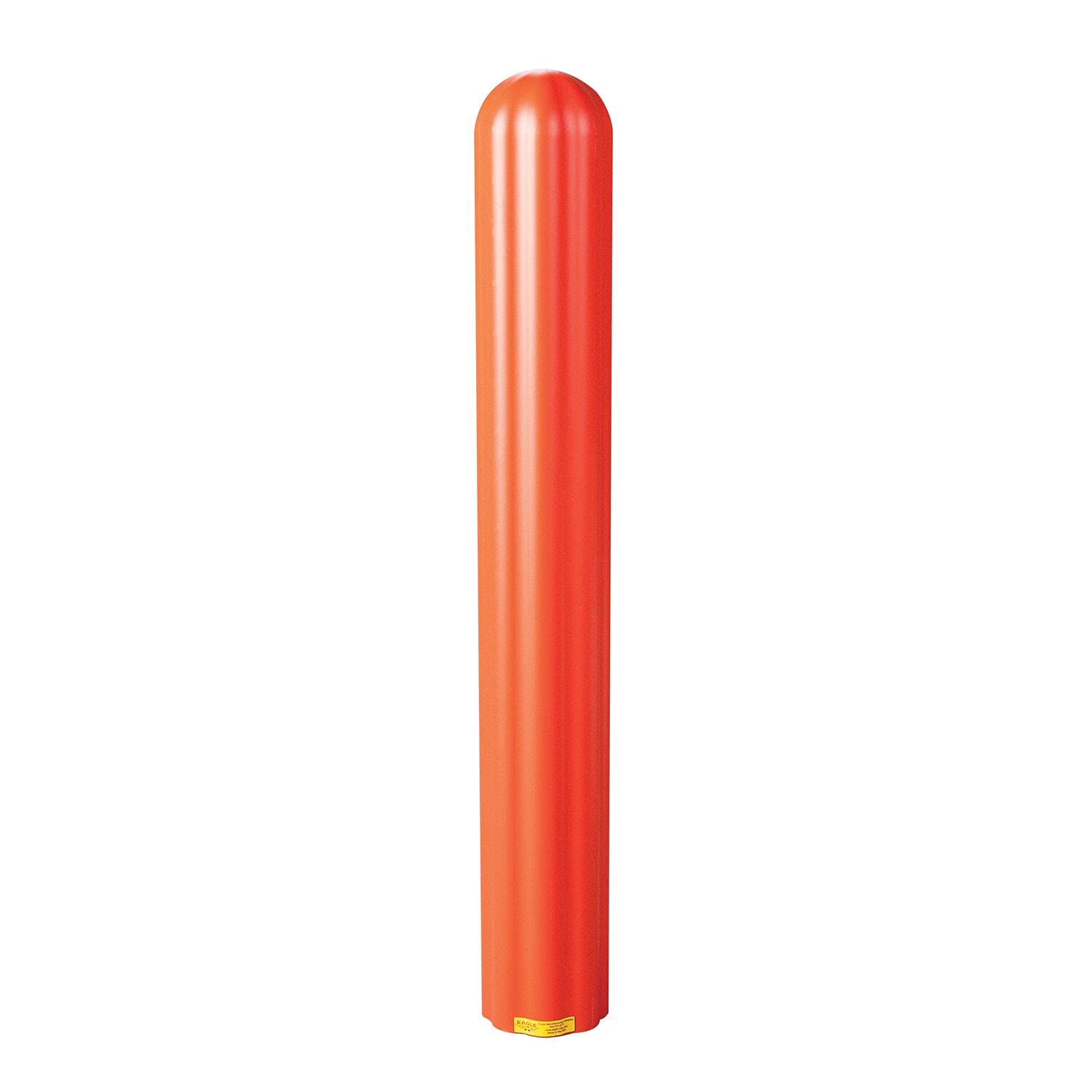 Bollard Covers Eagle for 6 Inch Poles - 56" Tall, Durable Fluted HDPE Plastic - Trimmable Orange Bollard Post Sleeve for Parking Lots, Warehouses, and Loading Docks, 1730OR