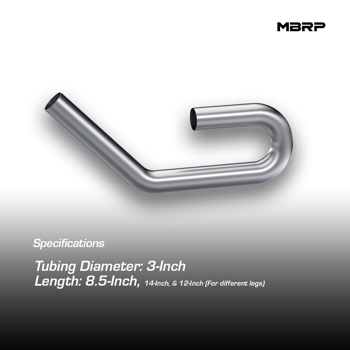 MBRP 3" Aluminized MB2024 Dual Bend Pipe 45˚ and 90˚