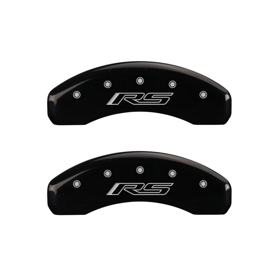 MGP Caliper Covers Generation 5 & Camaro Black Caliper Covers 14033SCR5BK - Engraved Front & Rear44; Set of 4