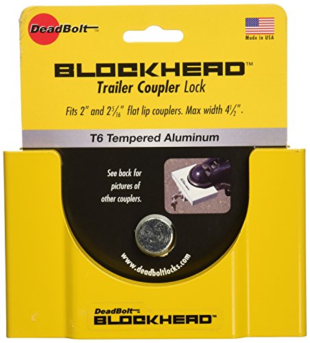 Deadbolt Blockhead Trailer Coupler Lock CT Johnson Enterprises (TCL3-YL)