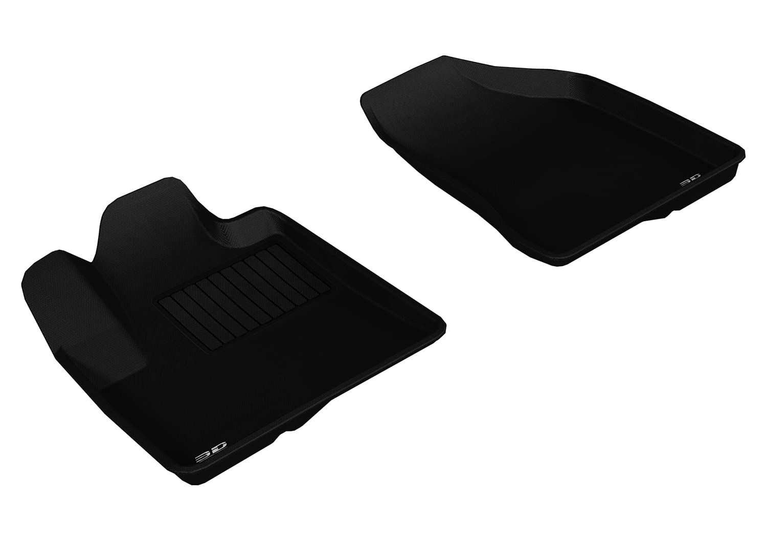 Front Row 3D MAXpider Custom Fit All-Weather Floor Mat for Select Hyundai Santa Fe Models - Kagu Rubber (Black)